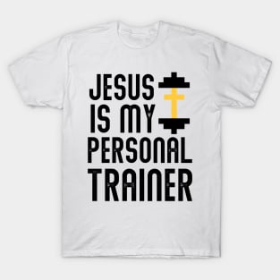 Jesus Is My Personal Trainer Funny Christian Faith Religious Bold Cute T-Shirt T-Shirt